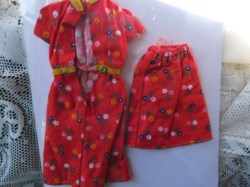 barbie mattel red dress skirt bk